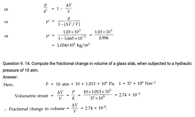 Class 11 Physics Mechanical Properties of Solids Notes