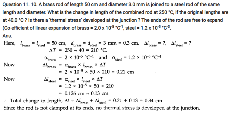 Thermal Properties of Matter Notes and NCERT Solution for class 11th