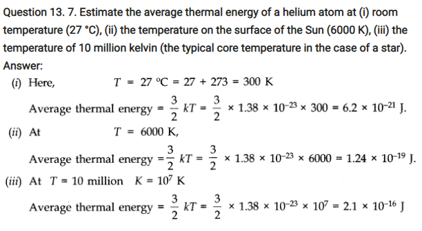 Class 11 Physics Chapter 13 Kinetic Theory Notes & NCERT Solution