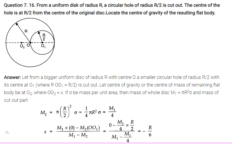 Class 11 Physics Rotational Motion Notes and NCERT Solution