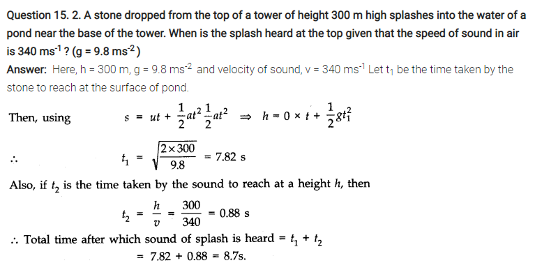Physics Waves Notes and NCERT Solution of Class 11th.