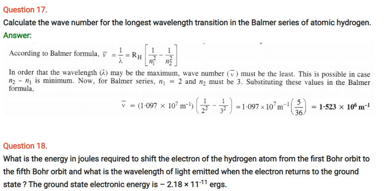 Class 11th Chemistry Chapter 2 Structure of Atom Notes and NCERT Solution