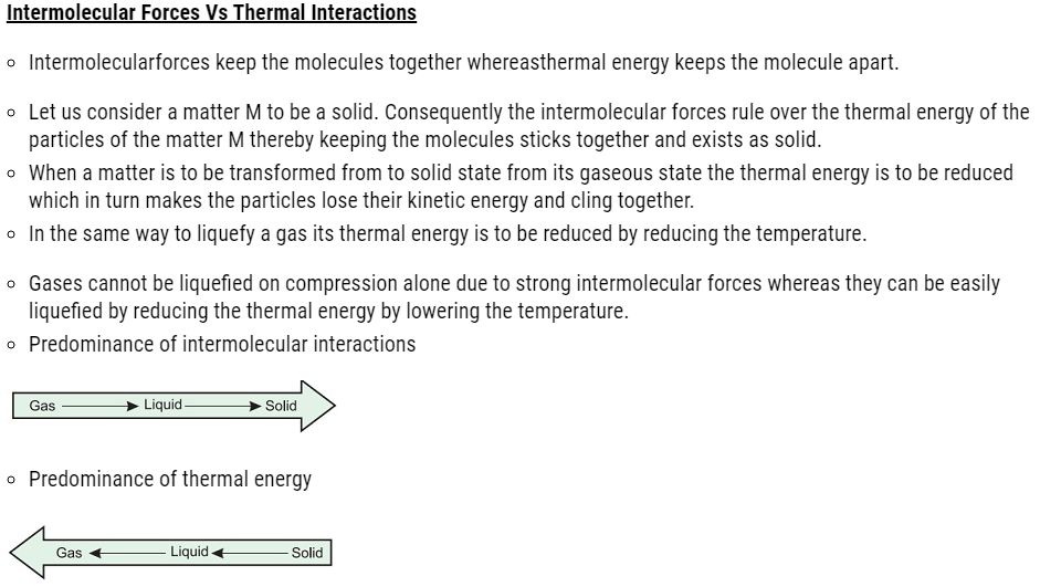 States of Matter Notes & Solution Class 11 Chemistry
